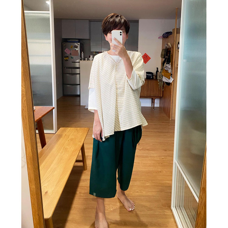 豆腐微風寬鬆罩衫