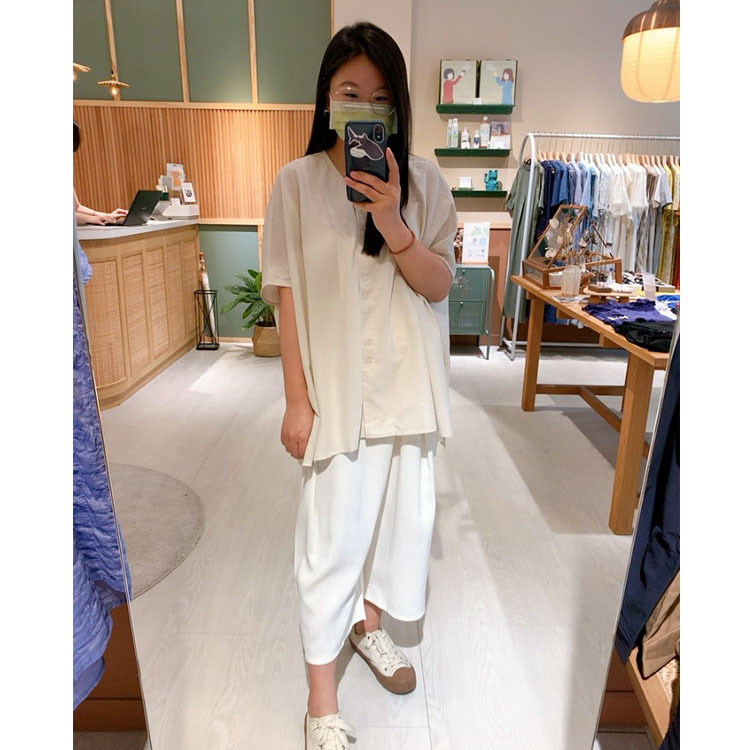 米紋微風寬鬆罩衫