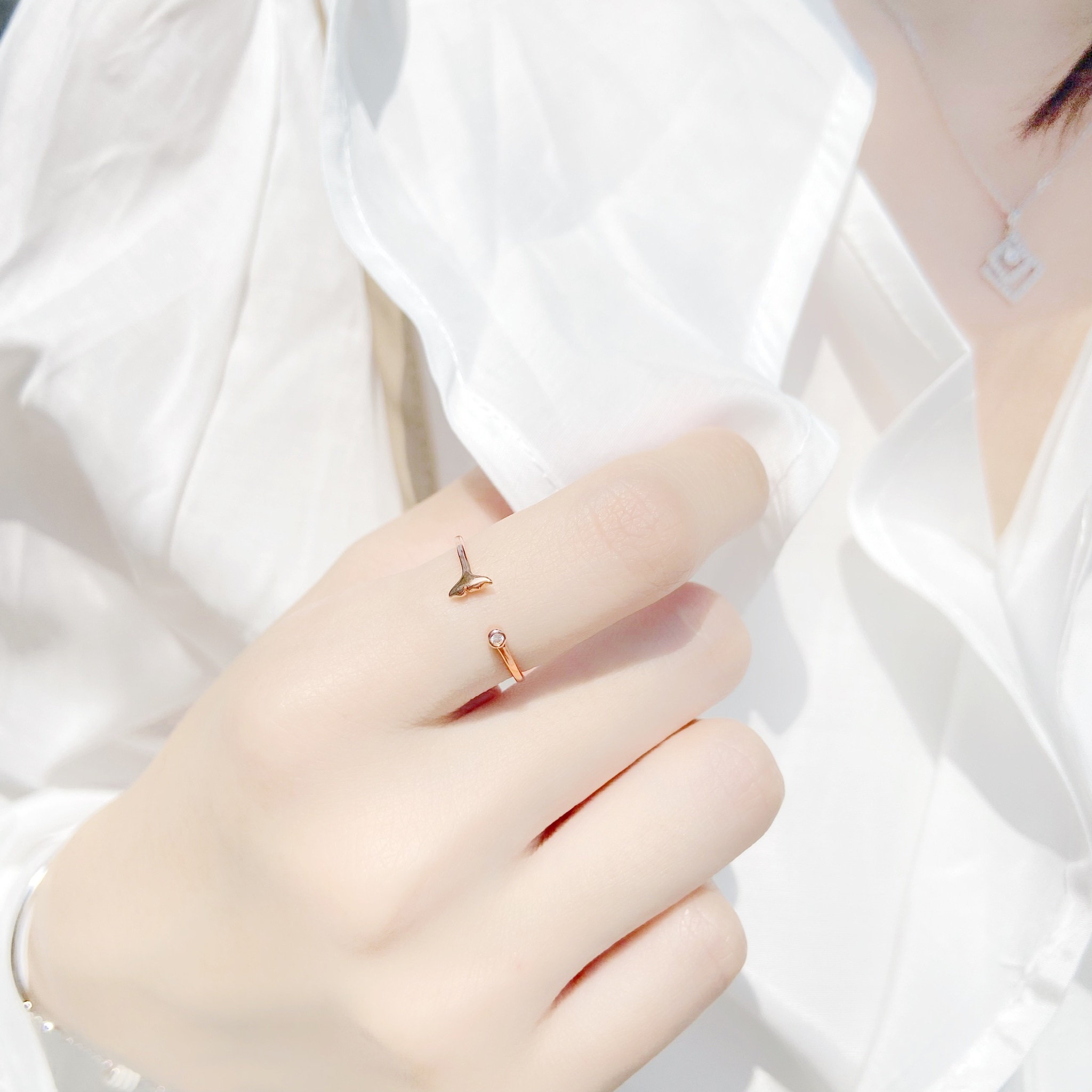 | 925純銀・ 玫瑰金 |  美人魚戒指 (銀/玫瑰金) | RI0172 |