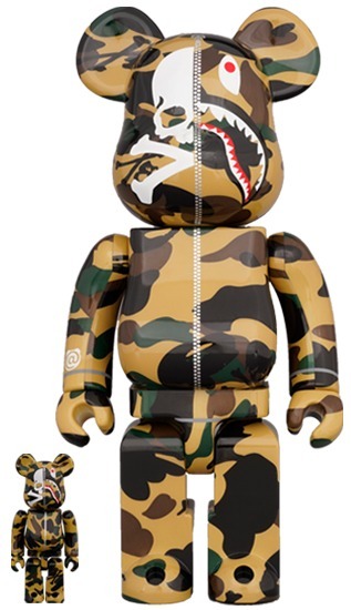 Medicom Be@rbrick Mastermind x Bape Yellow Camo Version 400%+100%