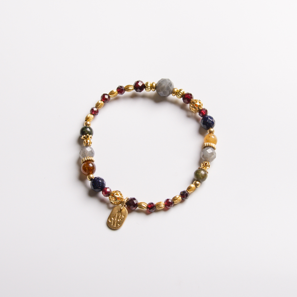 紳士品味 // C1376拉長石紅石榴手鍊