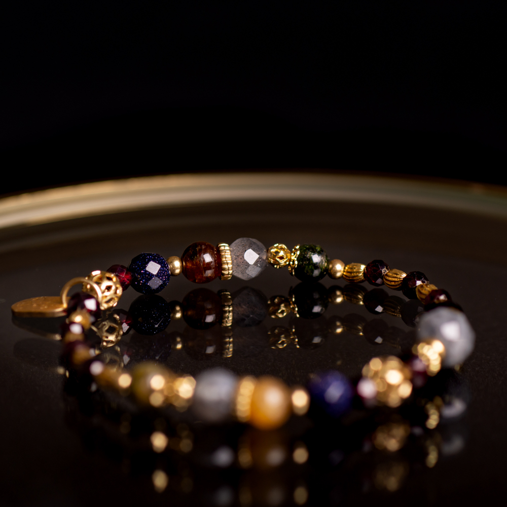 紳士品味 // C1376拉長石紅石榴手鍊