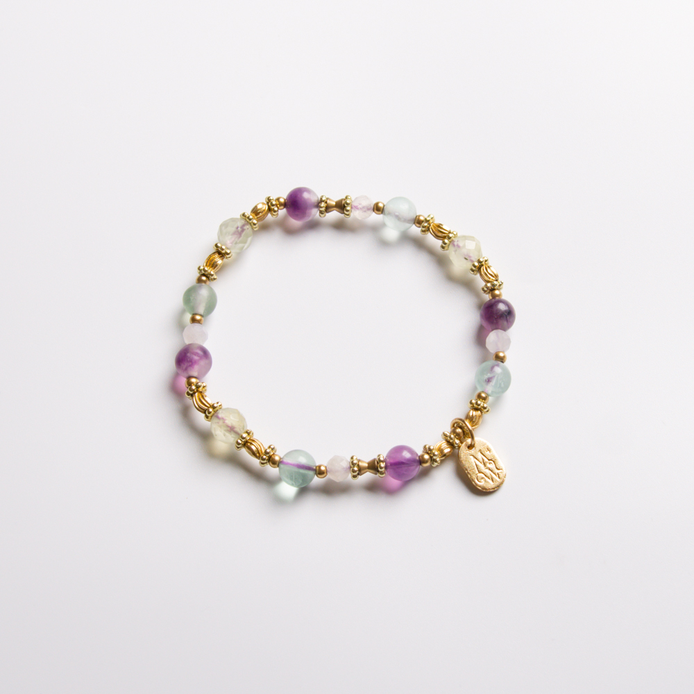 微醺氣泡飲｜螢石葡萄石手鍊 C1379