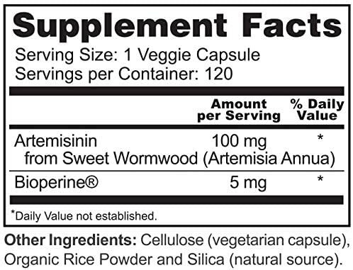 [預購] Zazzee 青蒿素 100毫克 120粒 素食膠囊 Zazzee Artemisinin