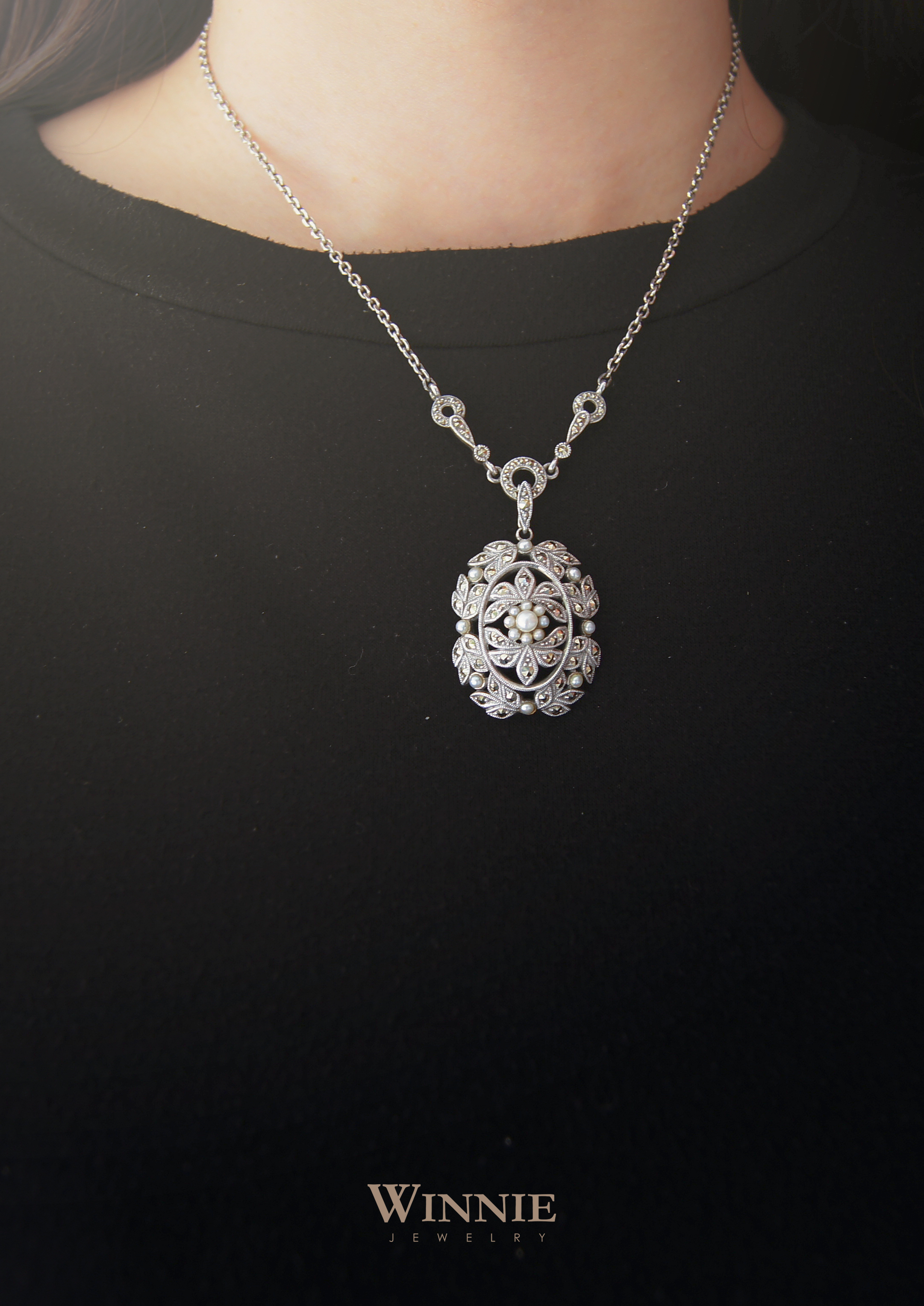 立體枝枒珍珠項鍊