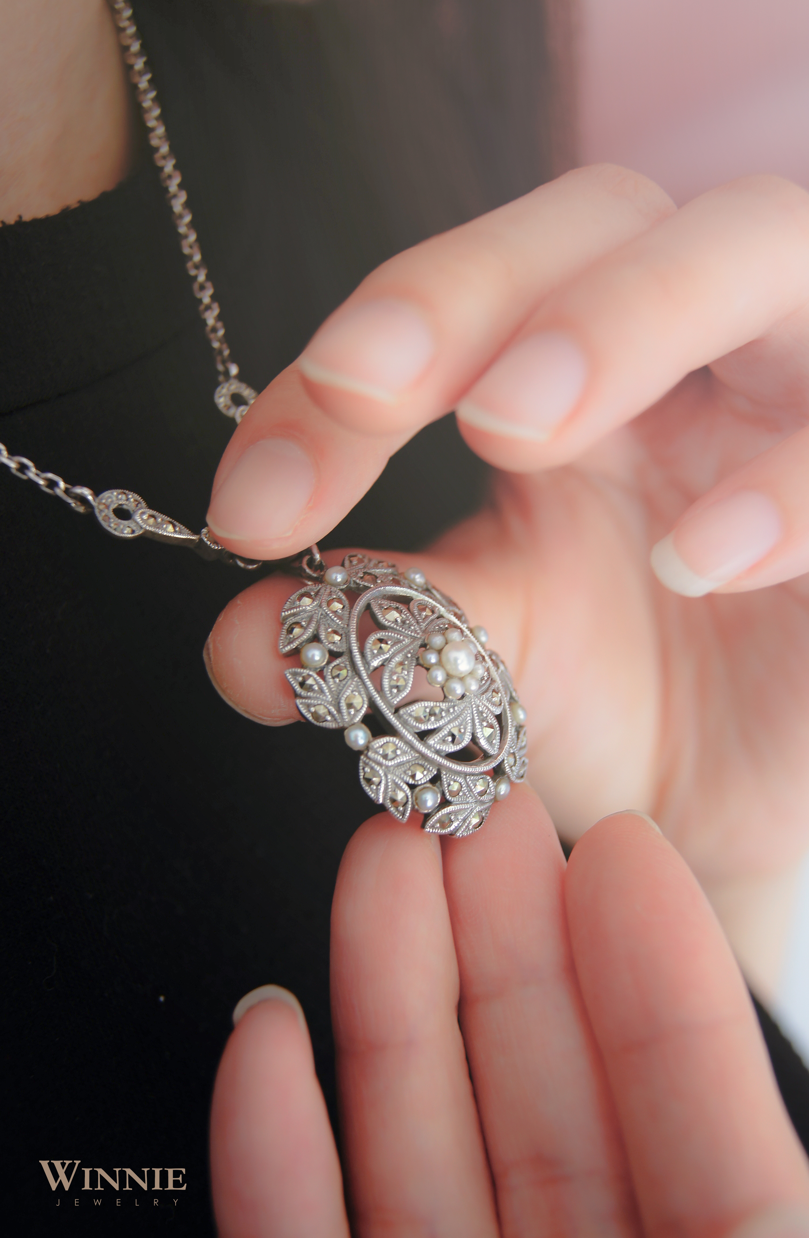 立體枝枒珍珠項鍊