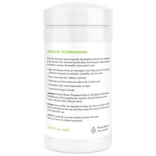 Nootie 貓犬用潔耳濕紙巾 70pcs 青瓜香味（美容護理）