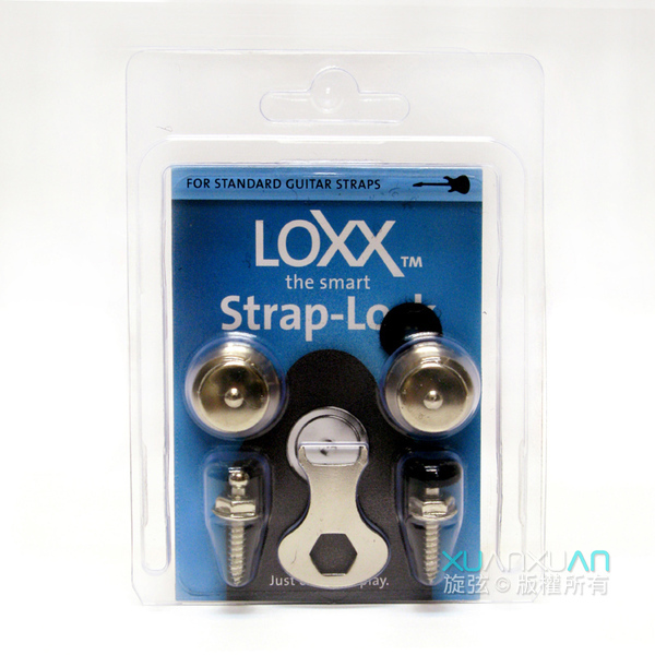 LOXX Loxx 德國製 安全背帶扣 電吉他/貝斯吉他專用款 輕鬆銀 鍍鎳 第 4 張圖片｜三峽吉他 / Bass
