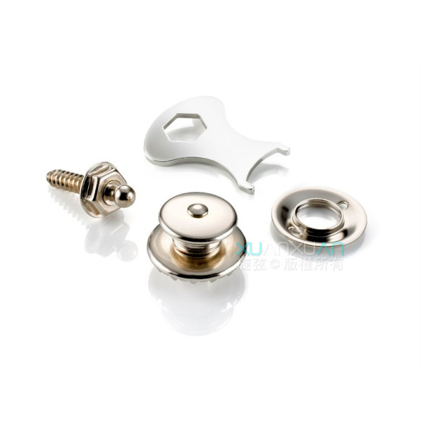 LOXX Loxx 德國製 安全背帶扣 電吉他/貝斯吉他專用款 輕鬆銀 鍍鎳 第 3 張圖片｜三峽吉他 / Bass