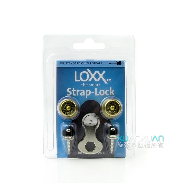 LOXX Loxx 德國製 安全背帶扣 電吉他/貝斯吉他專用款 黃銅雕花 Victoria 第 4 張圖片｜三峽吉他 / Bass
