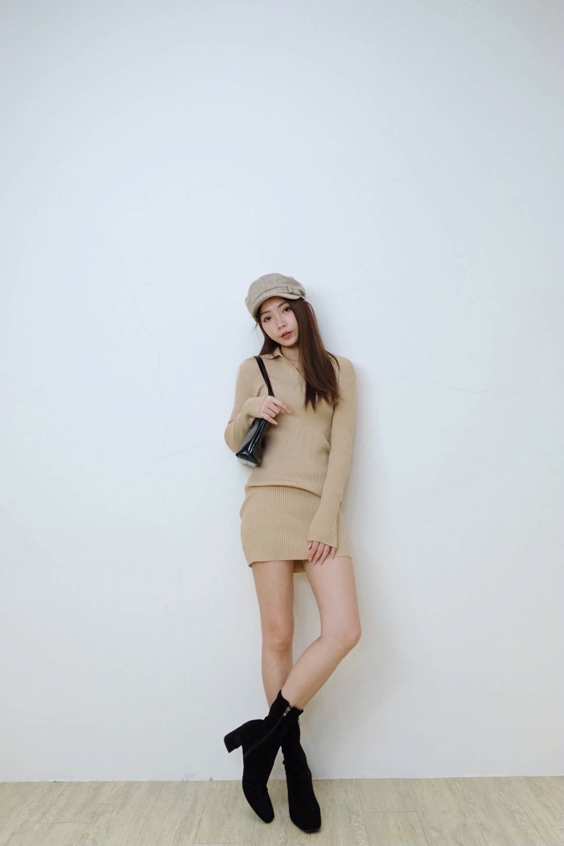 秋日奶茶系質感超彈坑條辣洋