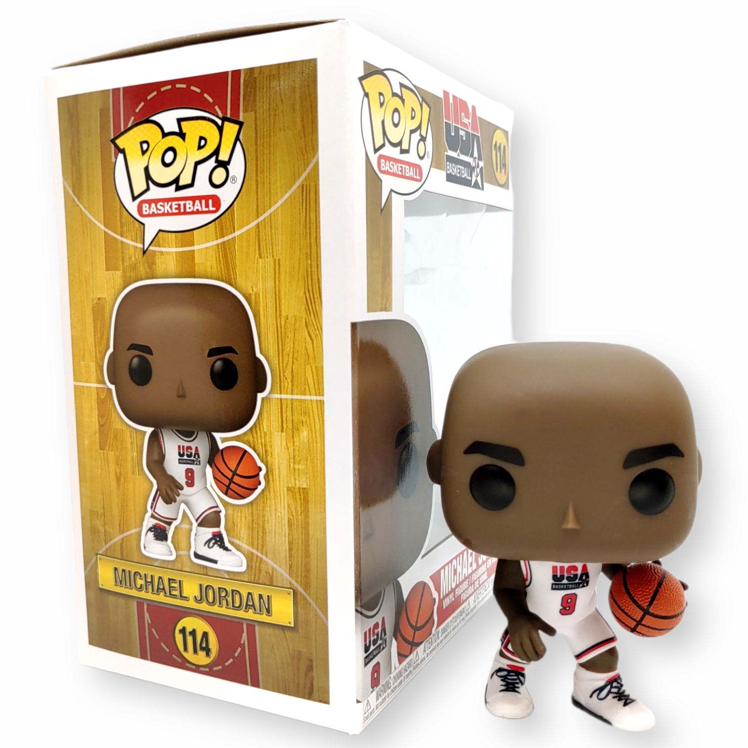 FUNKO POP<經典NBA>92USA_米高.佐敦(白衫)-No.114