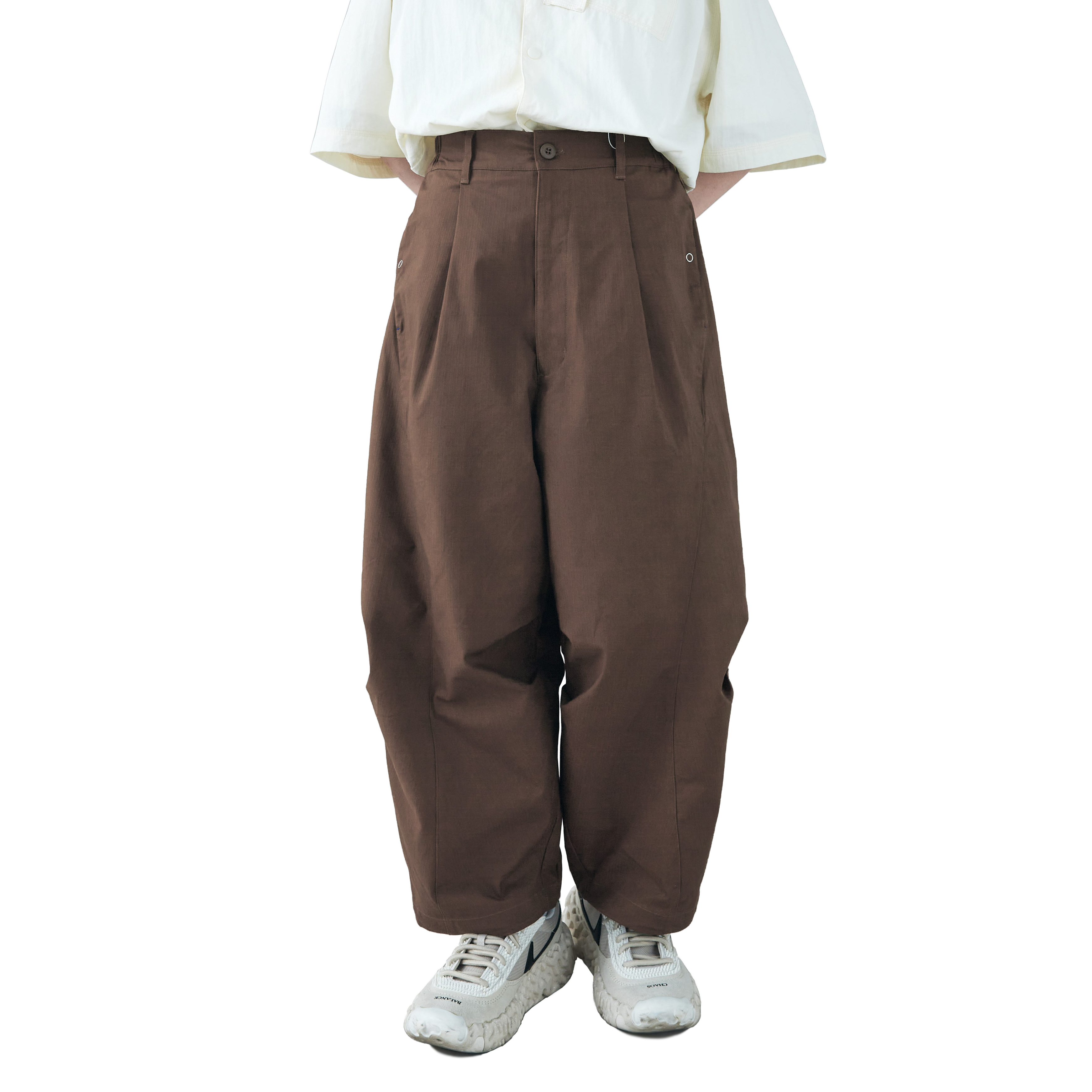 MELSIGN - Baggy 3D Arc-cutting Trousers - Brown