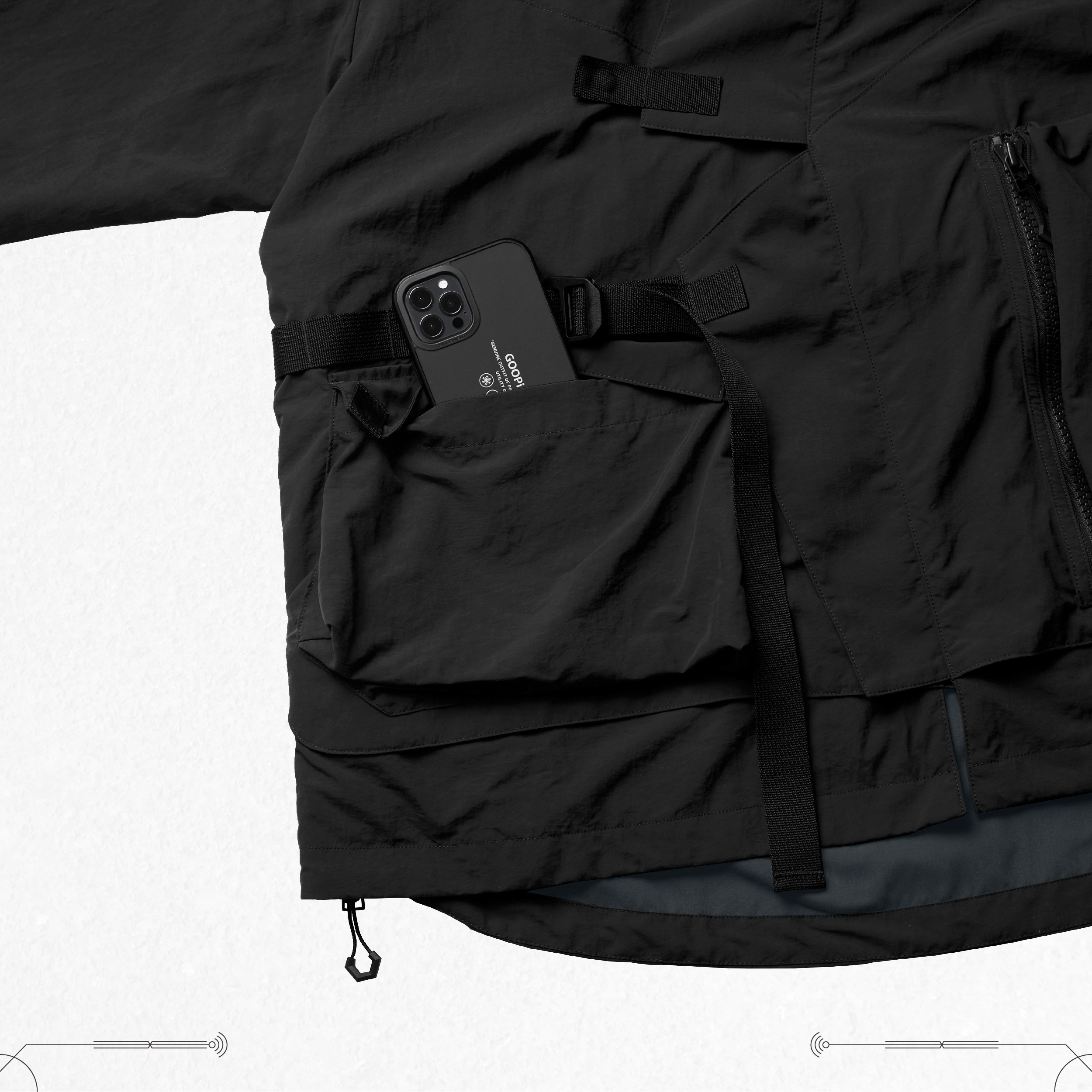 goopimade】Tech Utility Kimono Jacket