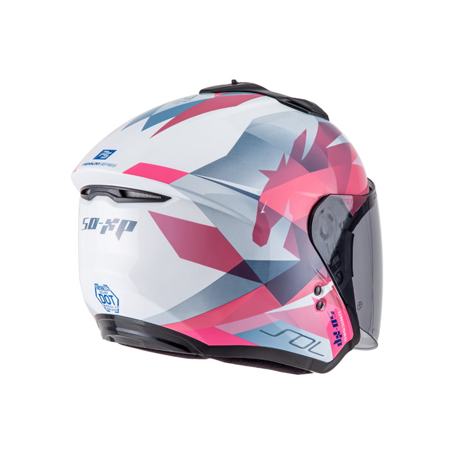 SOL SO-XP 獨角獸 白粉 3/4罩 SOXP