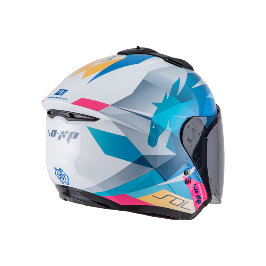 SOL SO-XP 獨角獸 白藍 3/4罩 SOXP