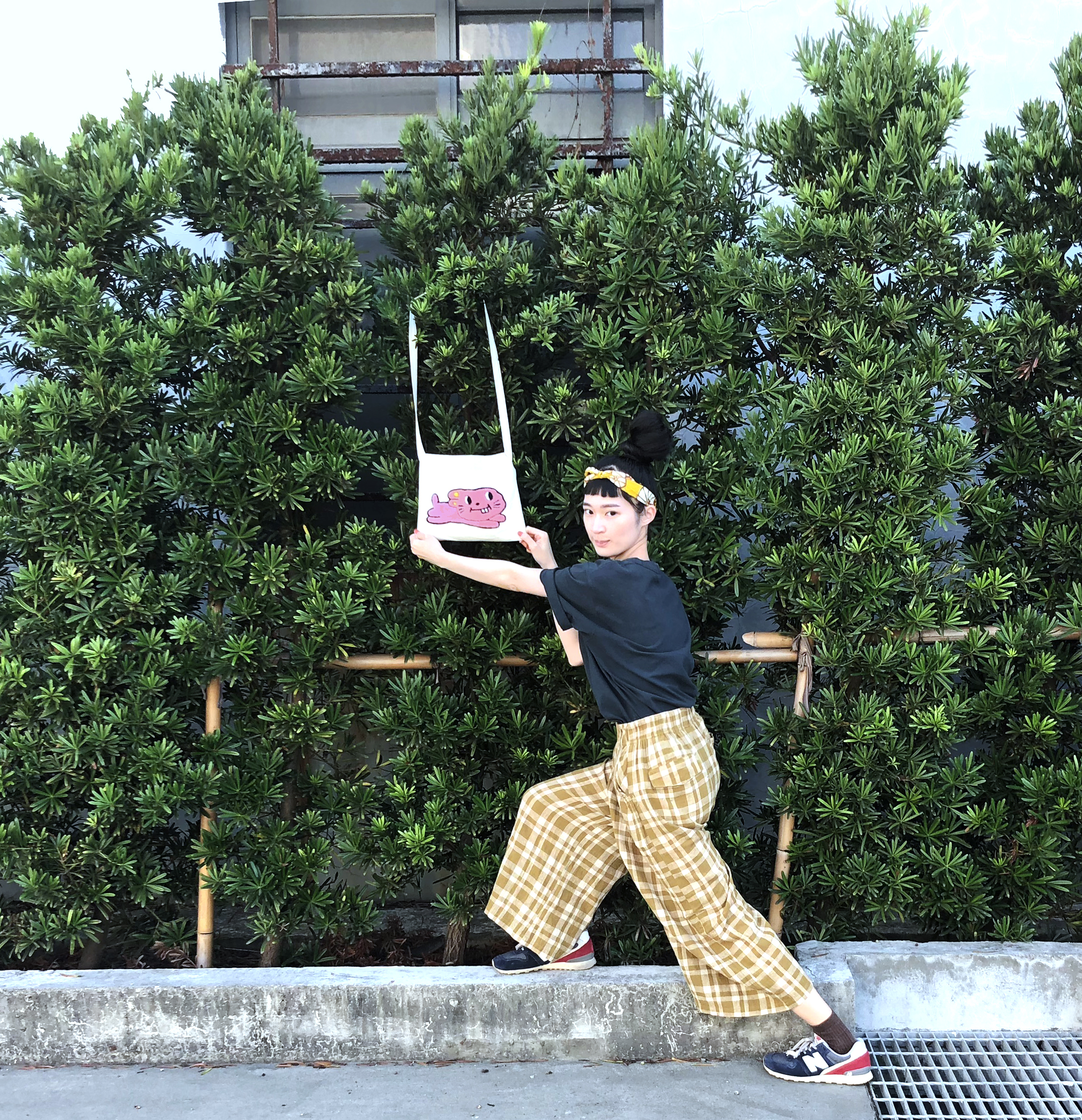 毛毛小兔帆布袋