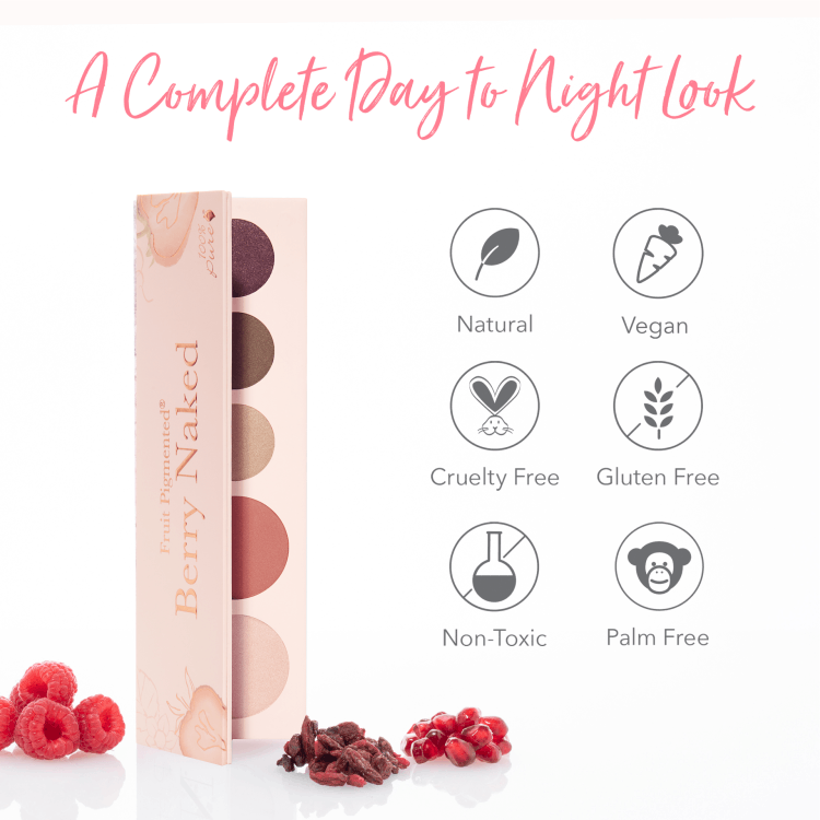 美國100%Pure Berry煙燻裸彩妝盤 I 水果色素