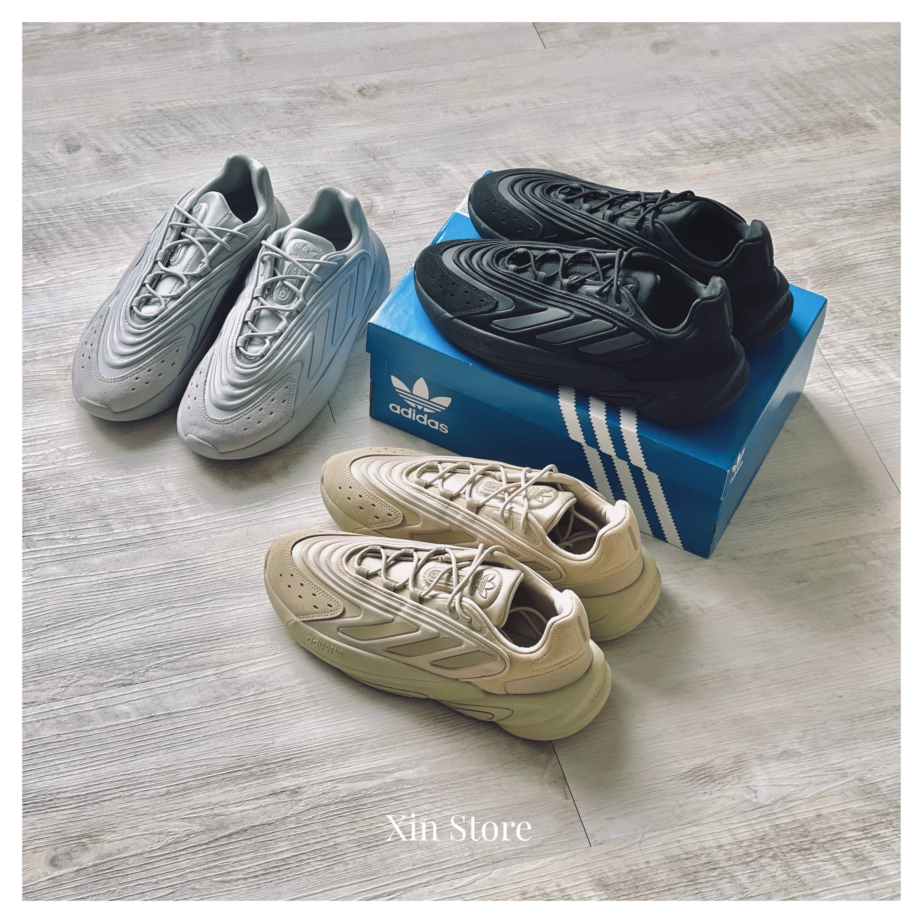 【現貨】Adidas Ozelia 小Yeezy 700 反光 拼接 麂皮 增高 老爹鞋 黑 白 淺灰 卡其