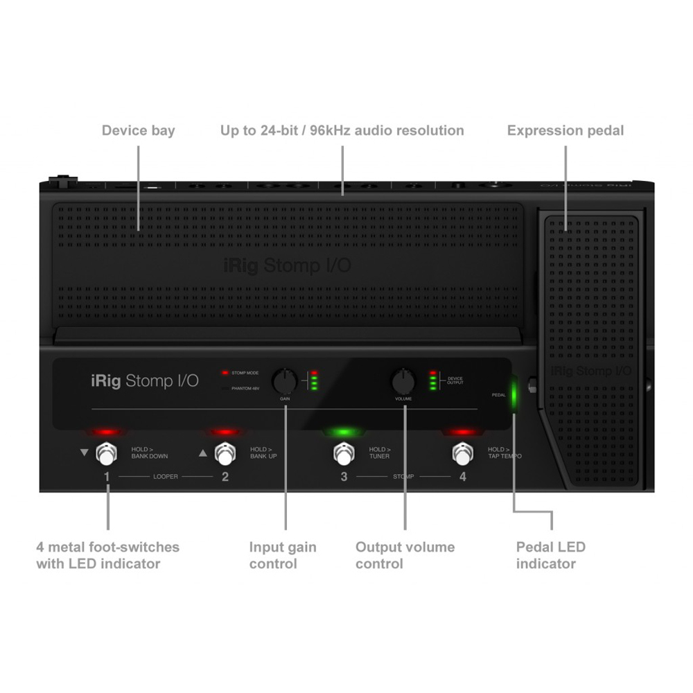 IK Multimedia IK Multimedia iRig STOMP I/O USB 效果踏板控制 / 吉他介面 第 2 張圖片｜三峽吉他 / Bass