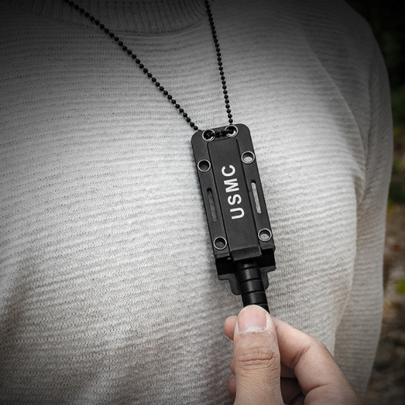 【ACQI001】軍事風便攜型超迷你拆信項鍊