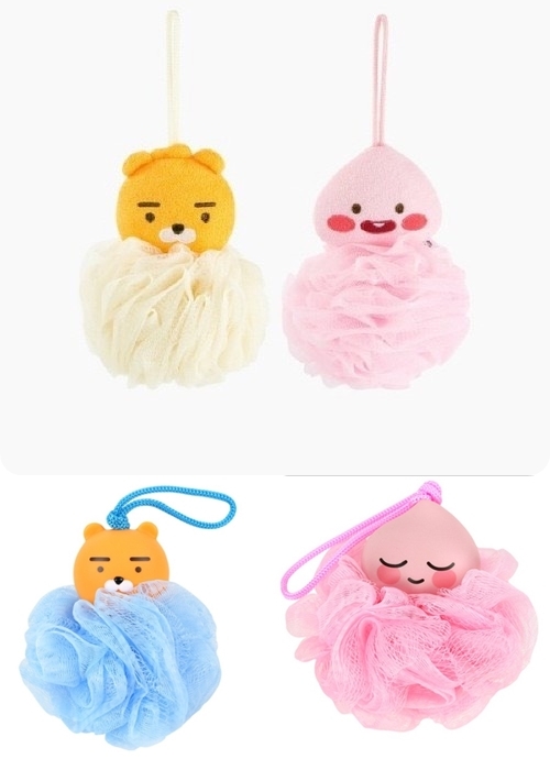 韓國直送🇰🇷Kakao Friends 沐浴球/沐浴海棉/沐浴手套/沖涼刷 - Ryan/Apeach/ Little Ryan/Little Apeach