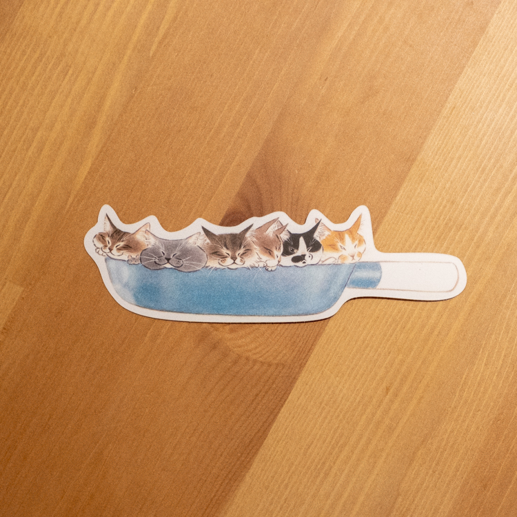 補補貓‧大衛煮愛｜防水貼紙L｜一鍋貓