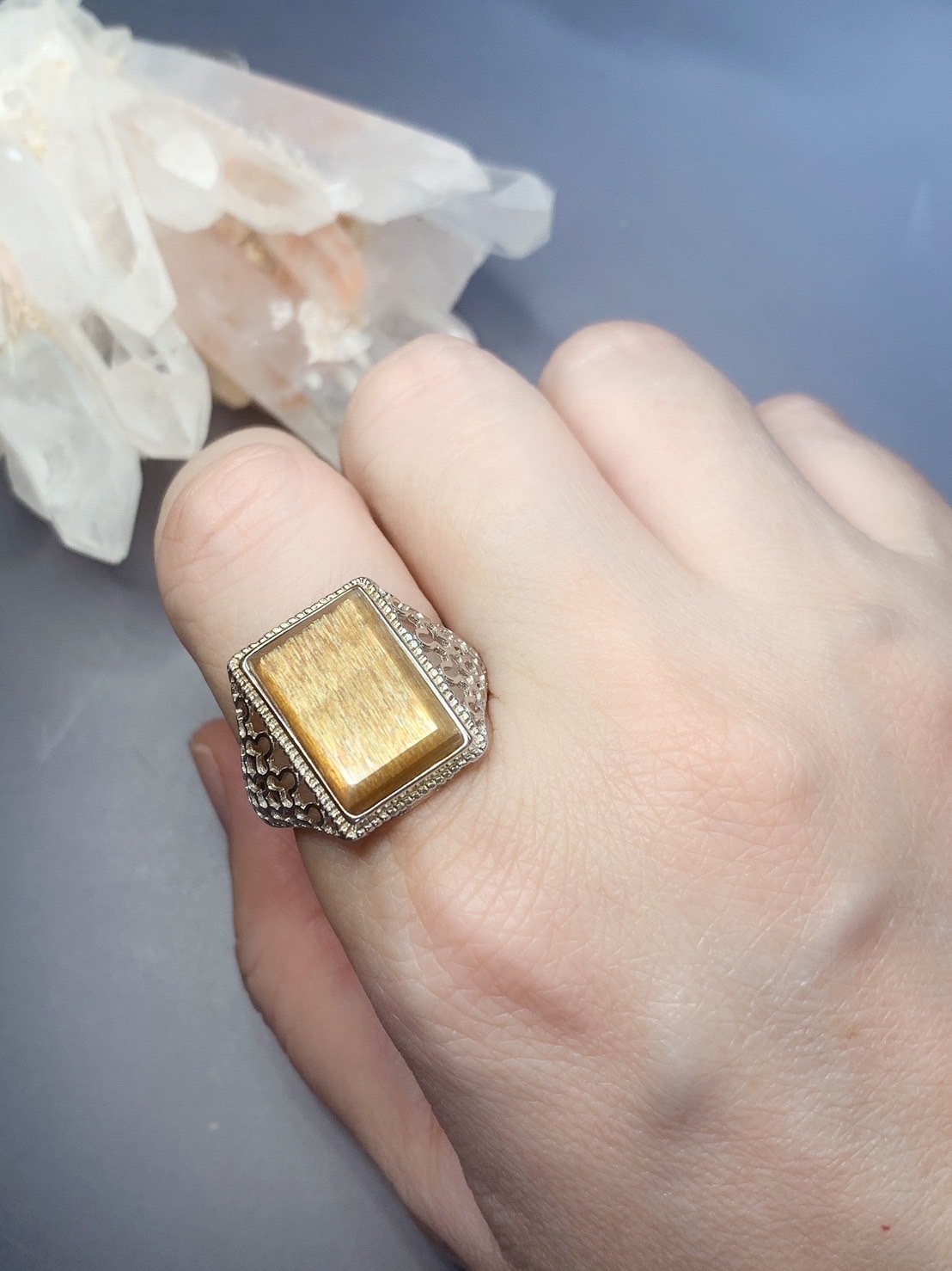 活力招財丨黑金太陽石骨幹大銀戒