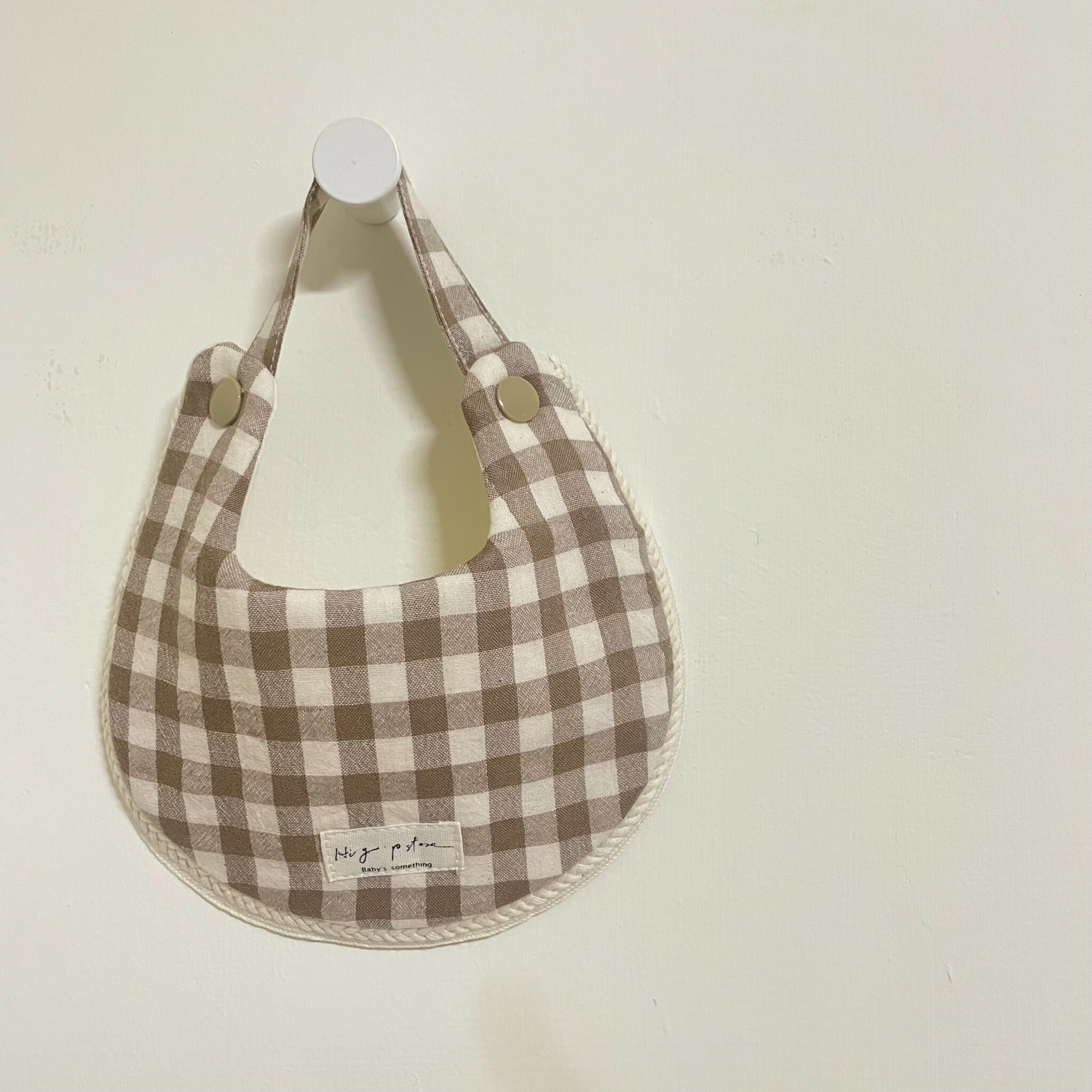 Hi Y.P store-手作圍兜-深棕格紋