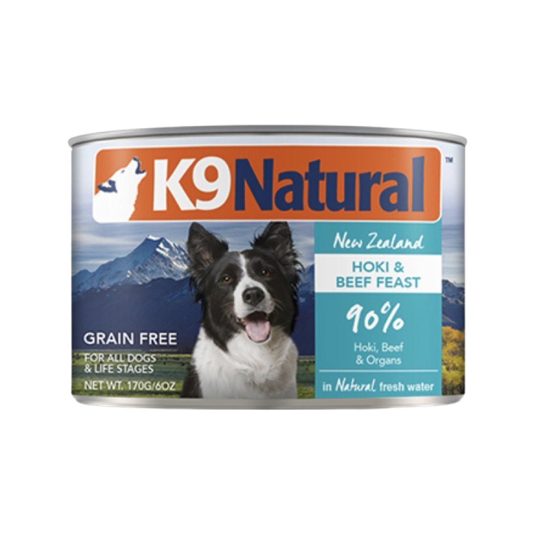 K9 Natural  鮮燉生肉主食狗罐 -【無穀牛肉鱈魚】170g