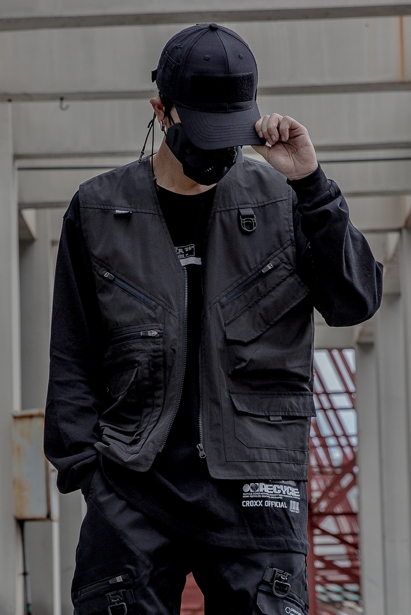 INS戰術無袖黑色馬甲