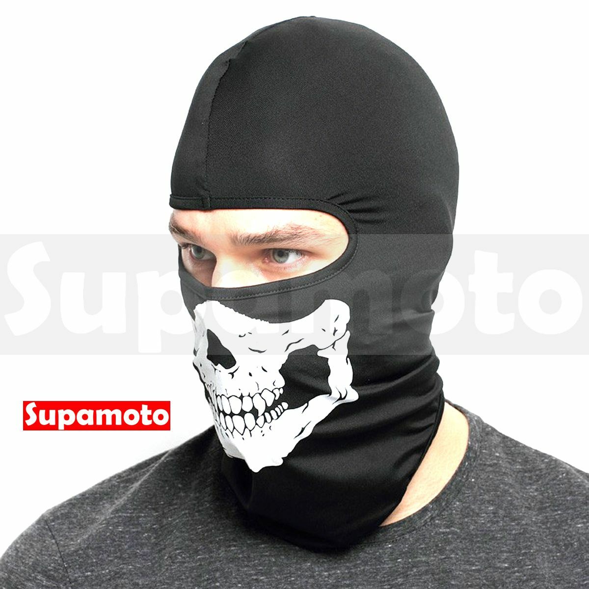 -Supamoto- 骷髏頭套—A (透氣/排汗/保暖/頭套/帽套/面罩/防曬/頭盔安全帽)