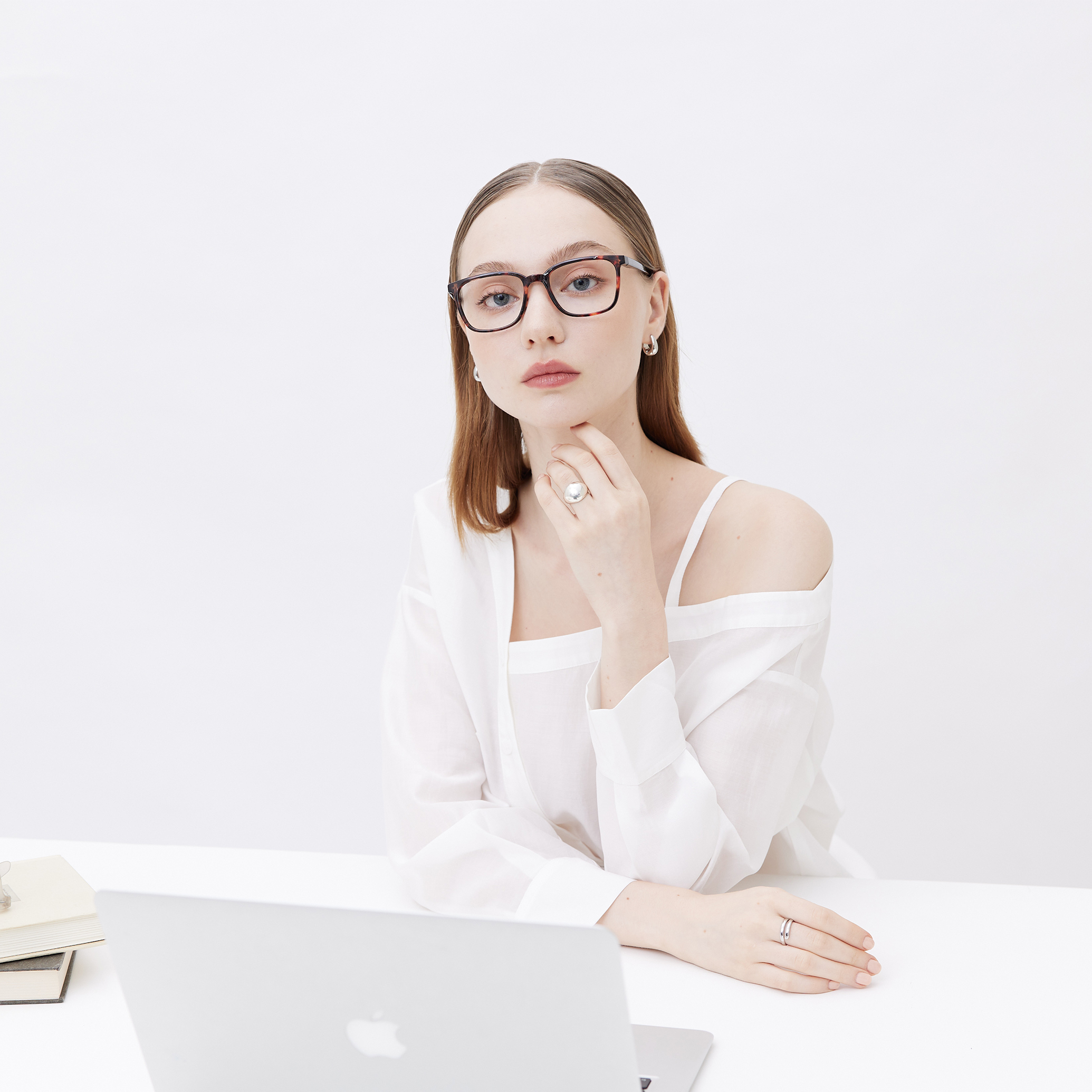 Wellington Frame 成人 威靈頓框型濾藍光眼鏡 - red brown