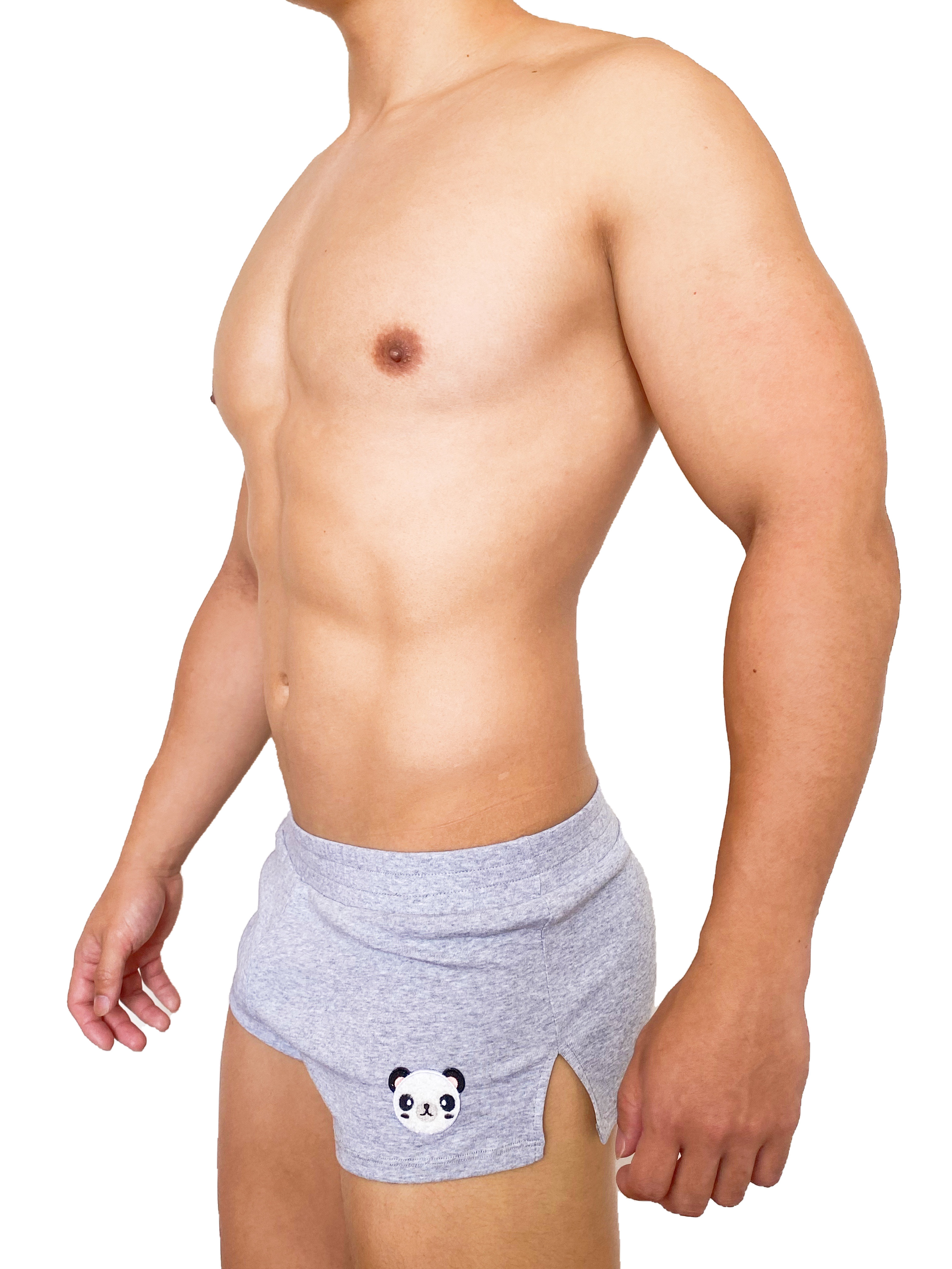 Panda 熊貓圖案 純棉家居褲 海豚灰