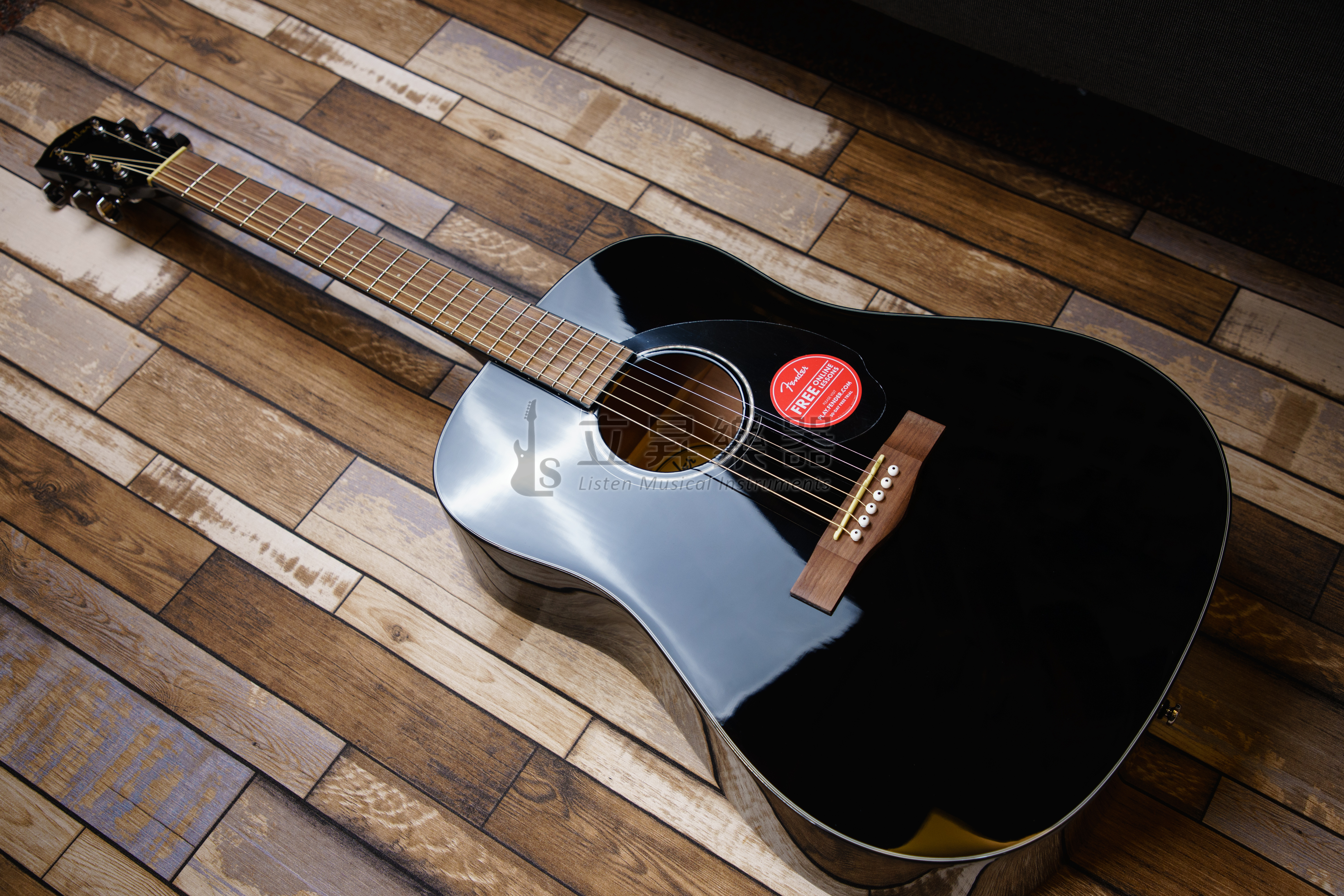 Fender 木吉他 Fender CD-60S Black 黑 D桶 41吋 面單板木吉他 雲杉木面單板 桃花心側板 CD60S 附贈鋪棉厚袋 第 3 張圖片｜三峽吉他 / Bass