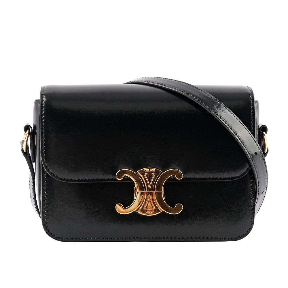 【CELINE】TRIOMPHE凱旋滑面小牛皮小型斜背包