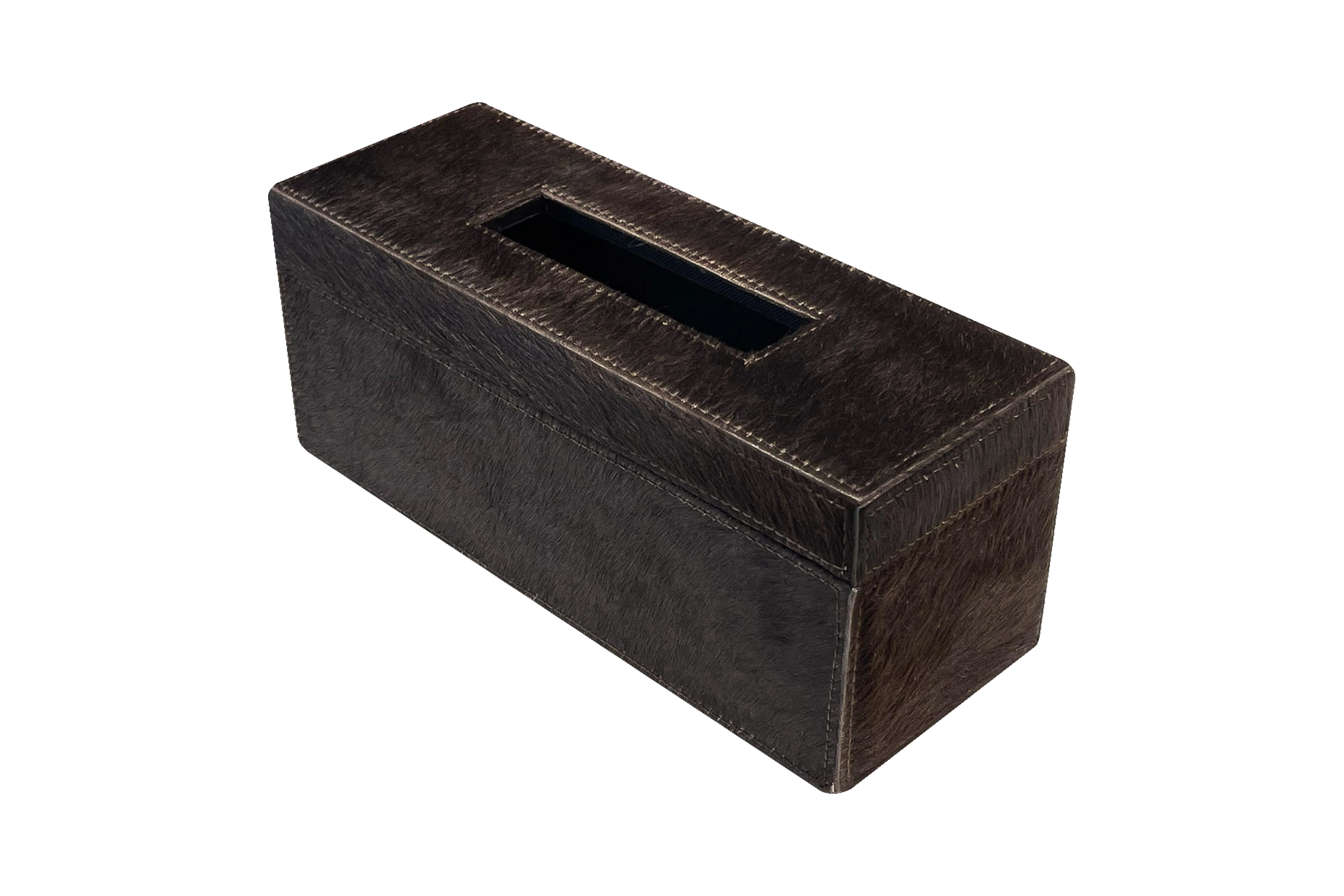 咖啡黑皮革擦手紙盒