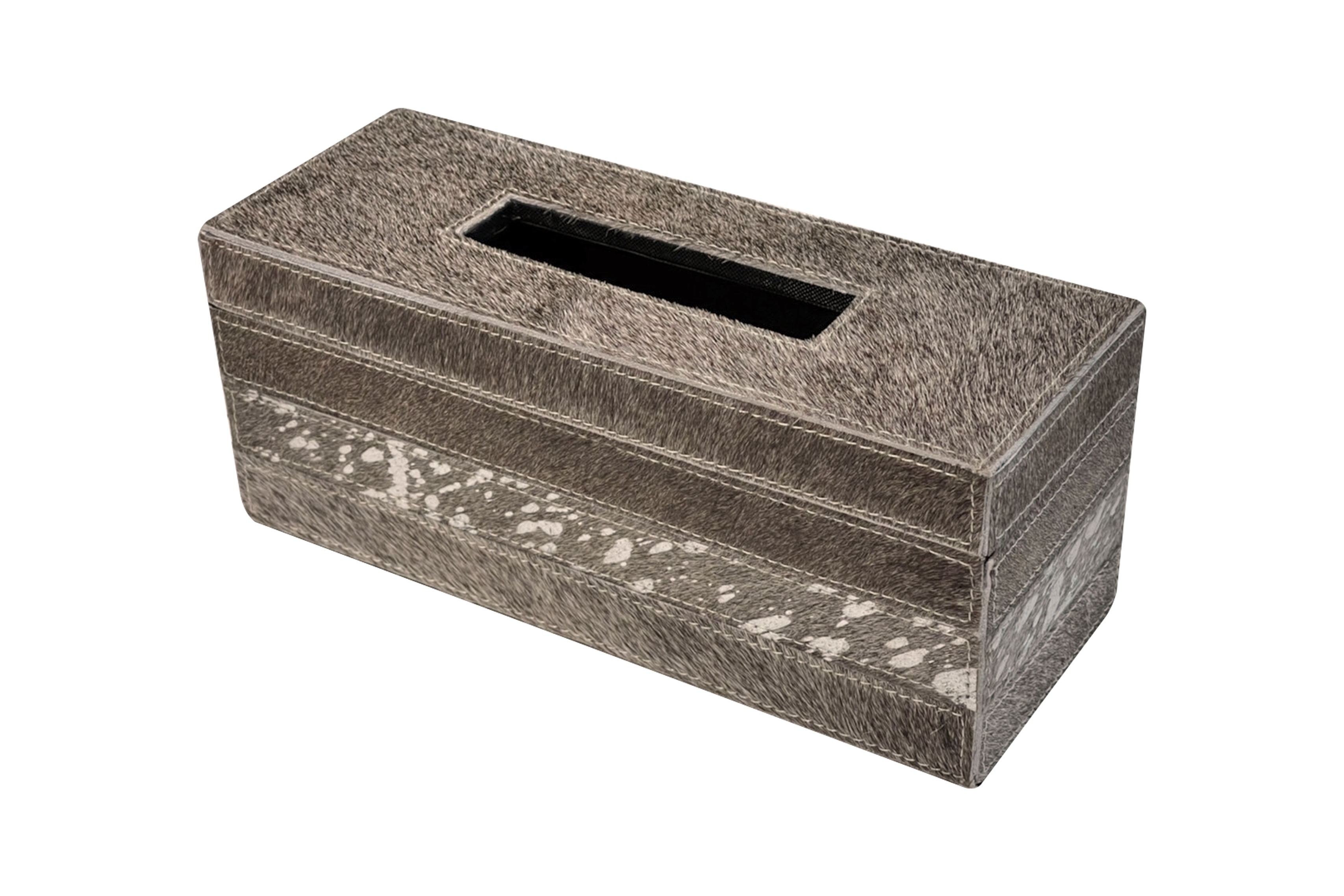 灰銀皮革擦手紙盒