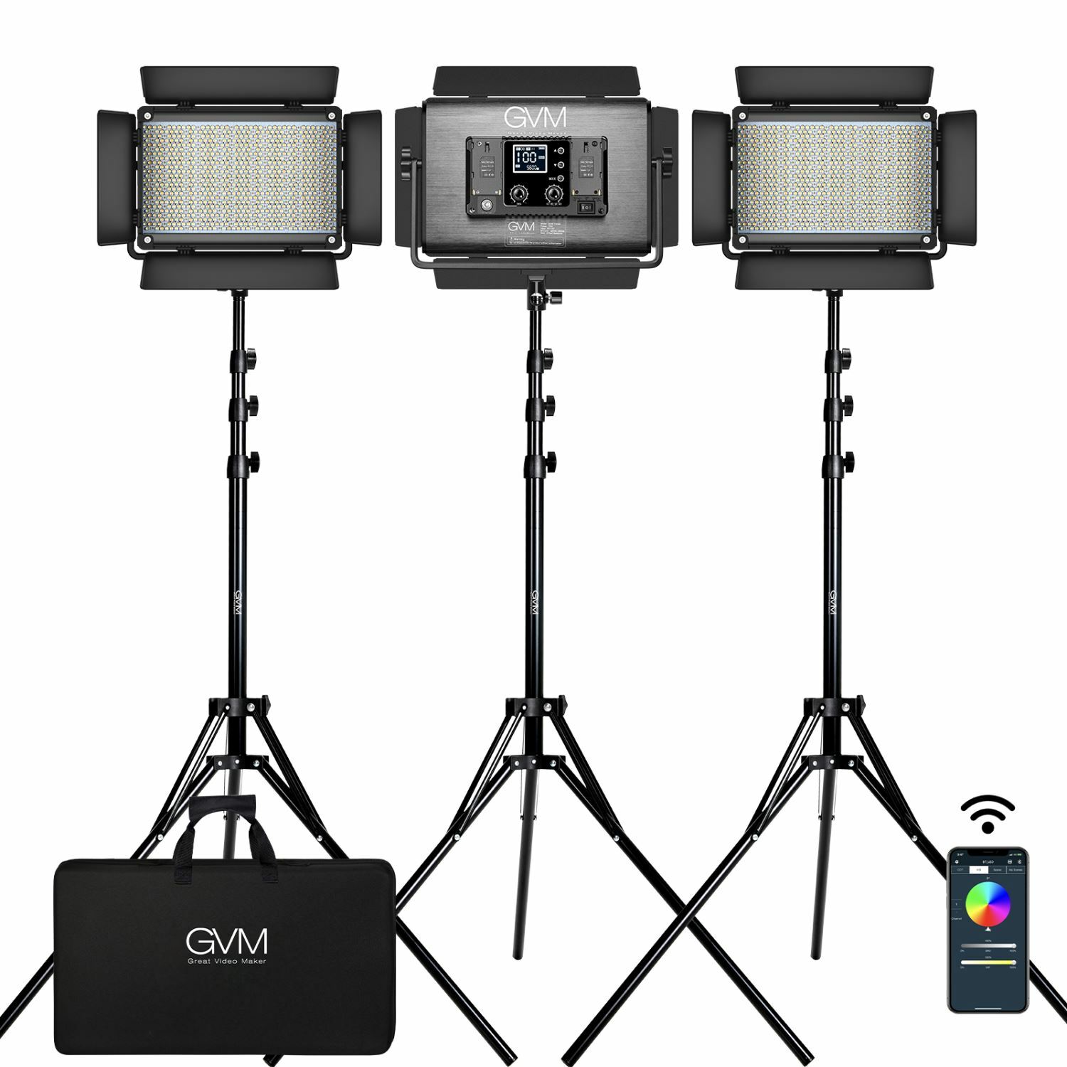 GVM 880RS RGB LED Studio 燈光工具套裝