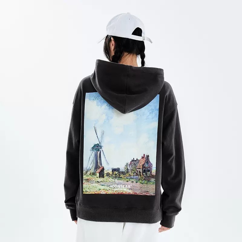 SSUR PLUS x ICONSLAB 風車 油畫 圖案 帽T