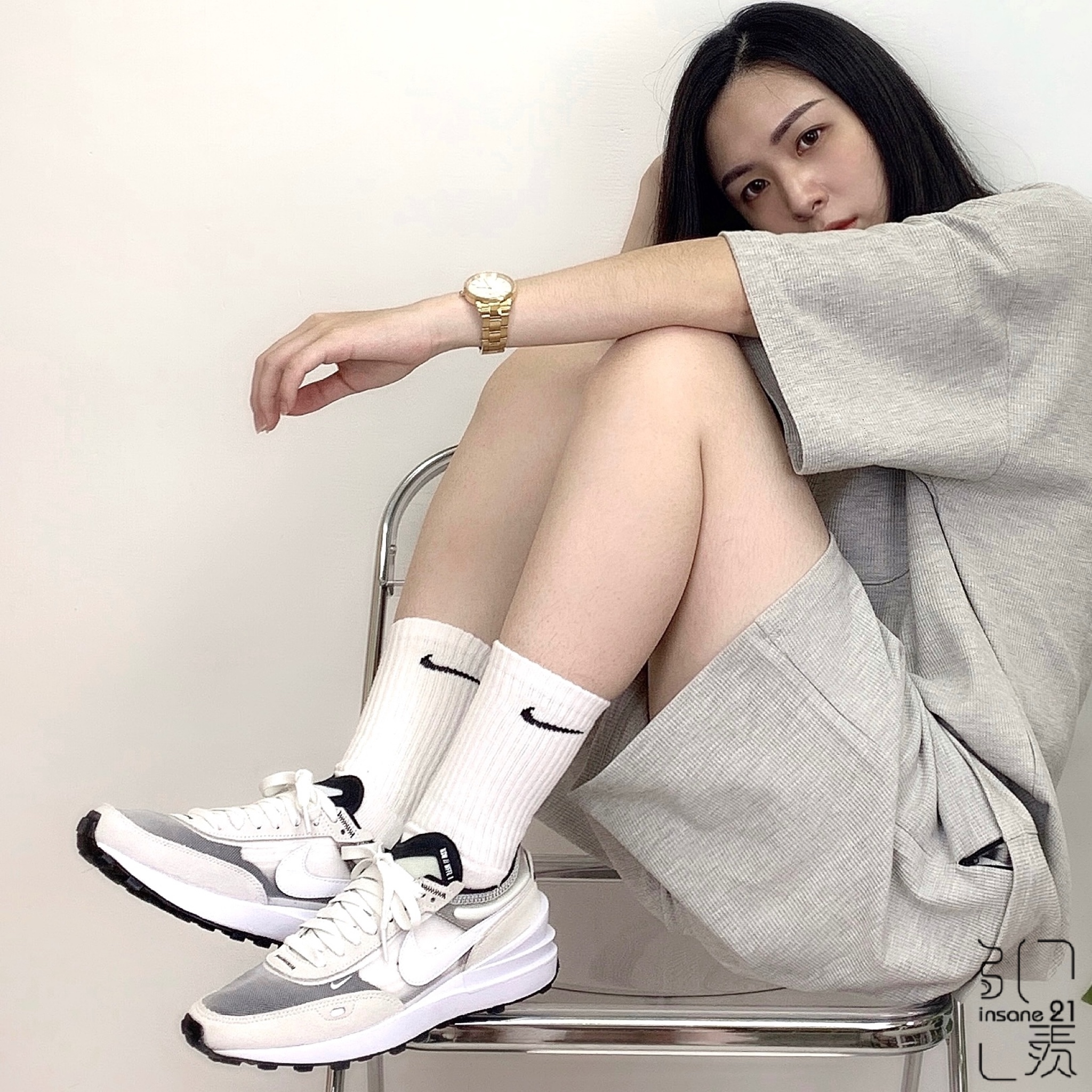 NIKE WAFFLE ONE 白灰 小 SACAI 男女尺碼 解構鞋 DC2533-102/DA7995-100