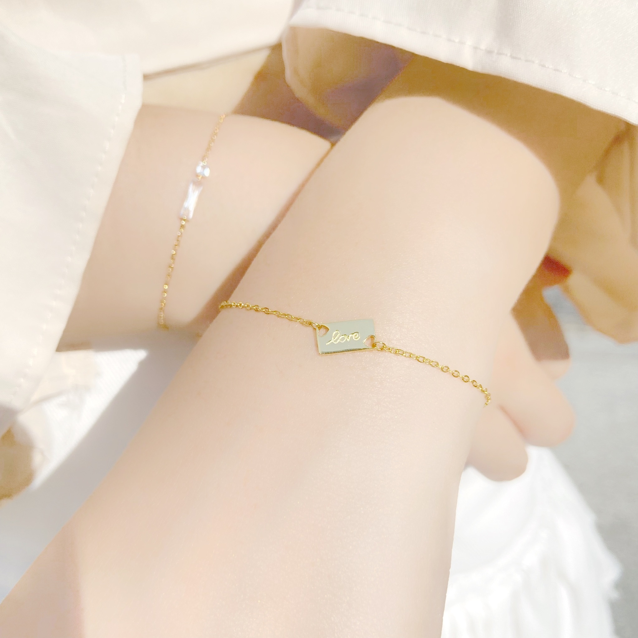 | 925純銀・ 白金 | 告白投稿信手鏈 (金 / 銀) | BR0418 |