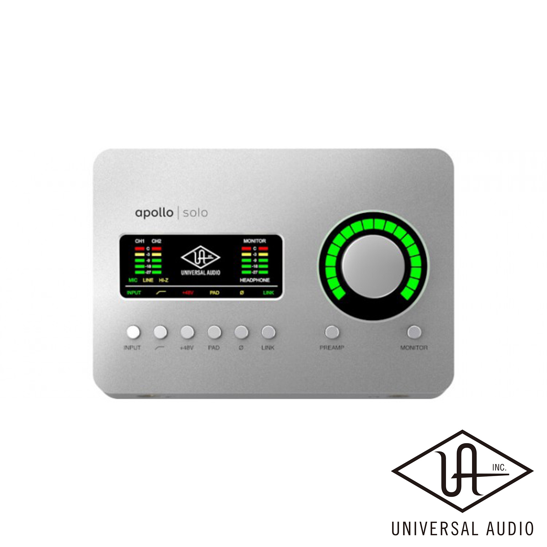 又昇樂器.音響】Universal Audio APOLLO SOLO Thunderbolt 3 錄音介面