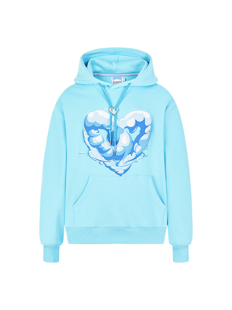 I DON‘T SMOKE 愛心 發泡 長袖 帽T