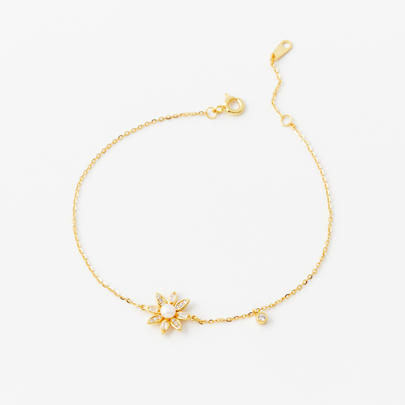 純銀,小花,手鍊