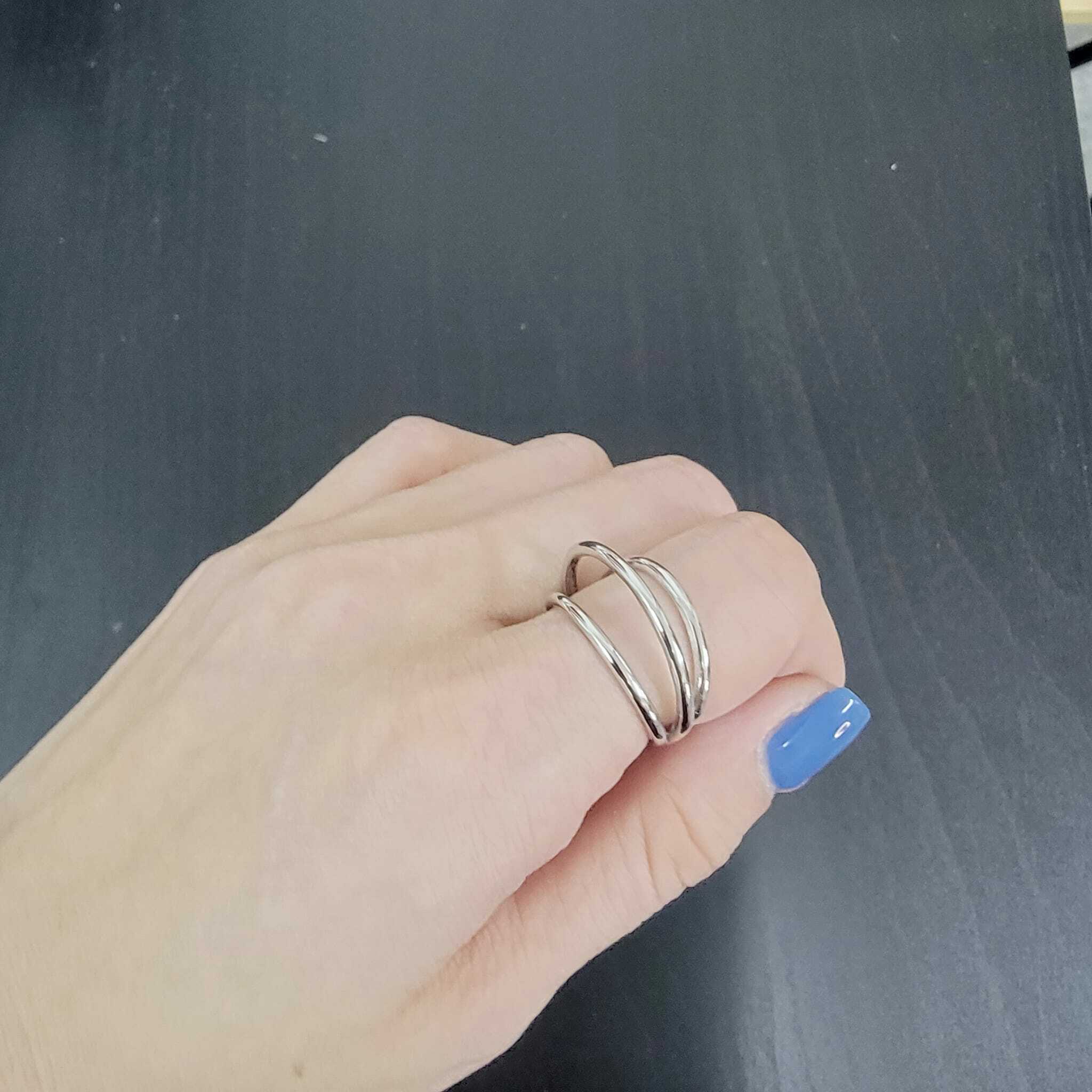 三圈立體開口戒指 RE10