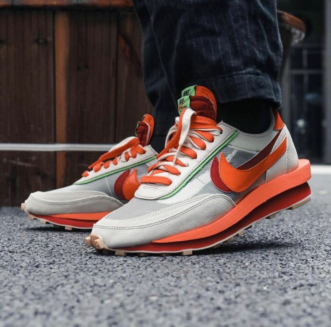 APAIR】Clot x Sacai x Nike LDWaffle Orange Blaze 米白橙