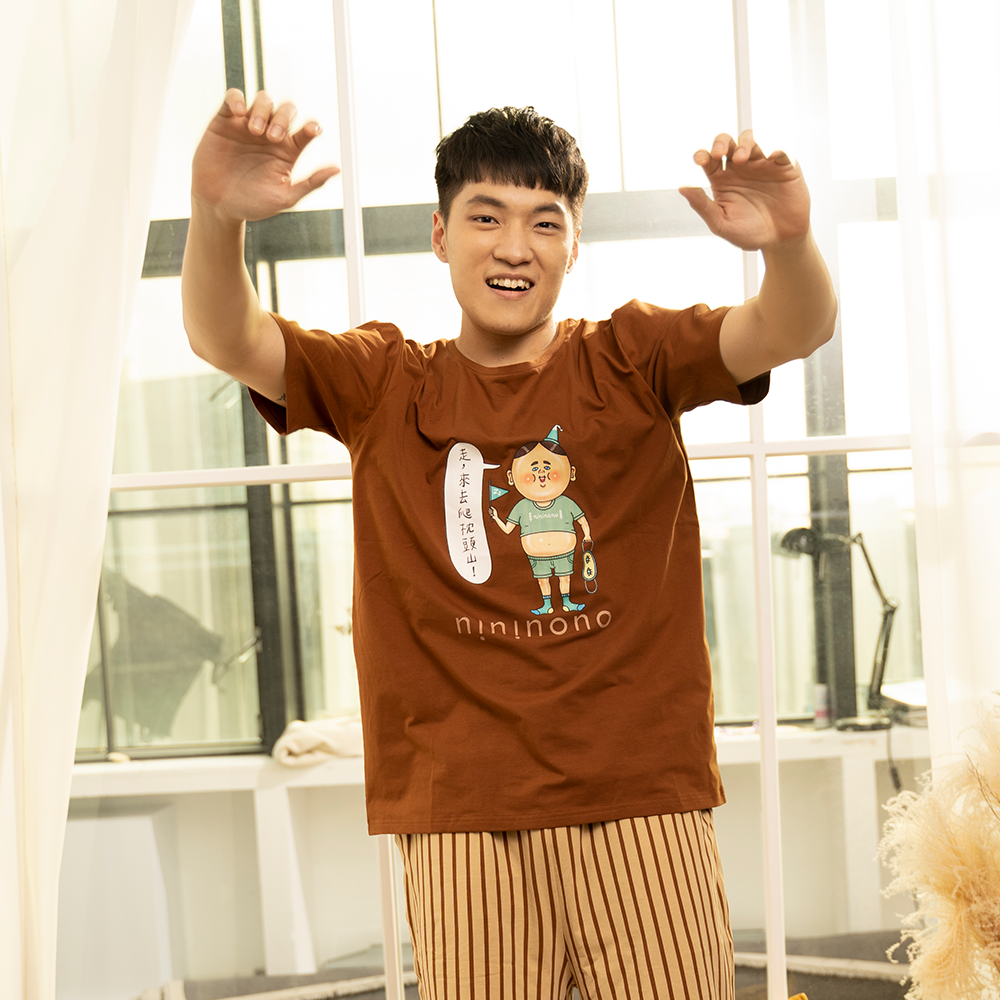 套裝睡衣-爬枕頭山(nininono X 保羅先生)