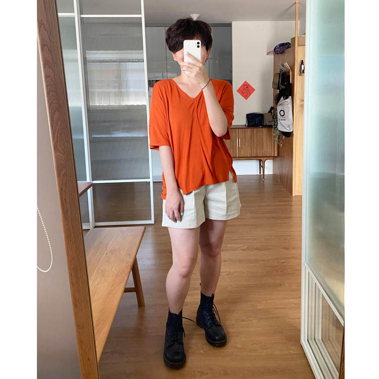 休息計畫V領開岔上衣-星期五