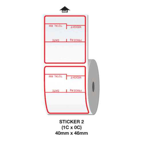 Weigh scale thermal label